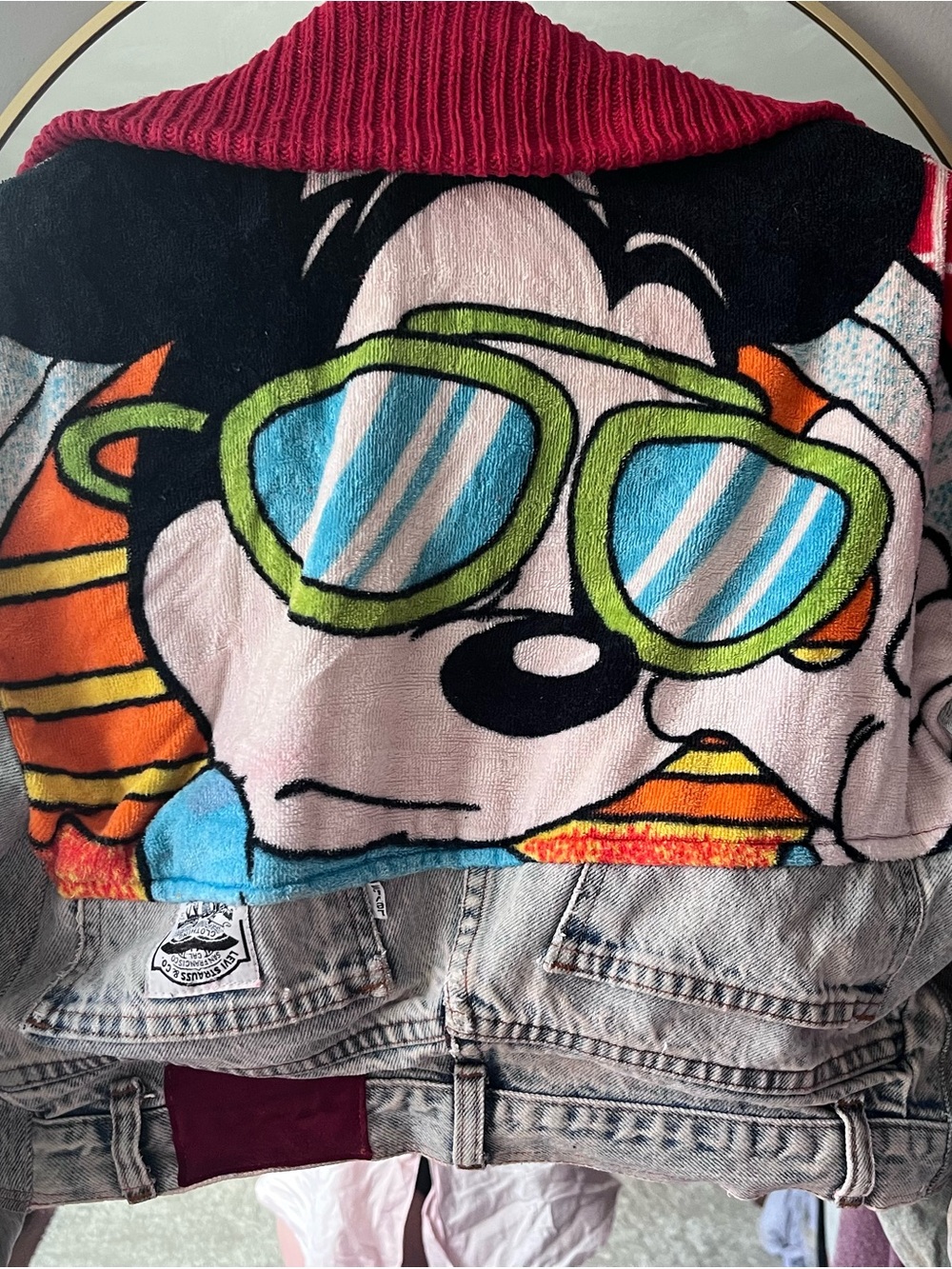 Vintage 80s/90s Too Cute by the Guetta Family Levi’s denim Mickey Mouse jacket